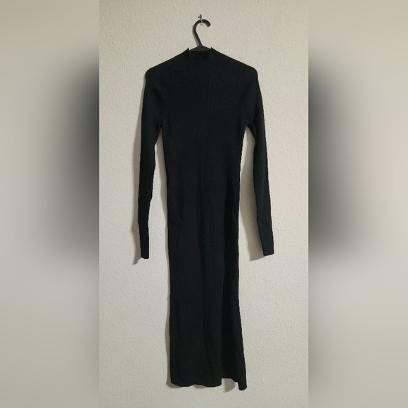Aritzia Wilfred NWT Alchemy Dress Mock-neck sweater dress Black size XS - Picture 5 of 11